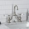 Kingston Brass Bridge Bathroom Faucet with Brass Pop-Up, Brushed Nickel KS7998PL - alternate 6